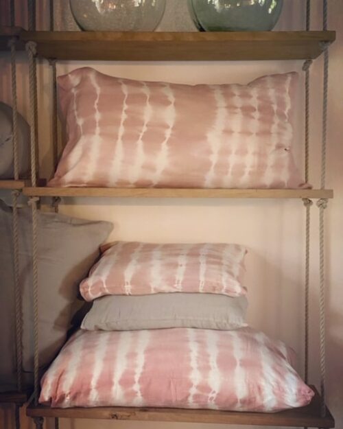 coussin en lin rose premium La Draperie Française