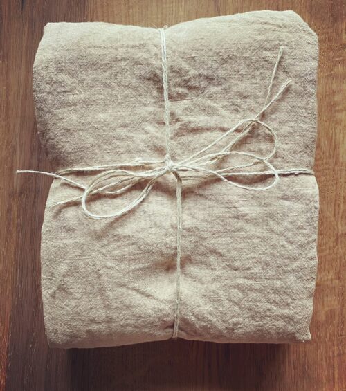 housse de couette en lin lavé beige sable déco naturelle La Draperie Française