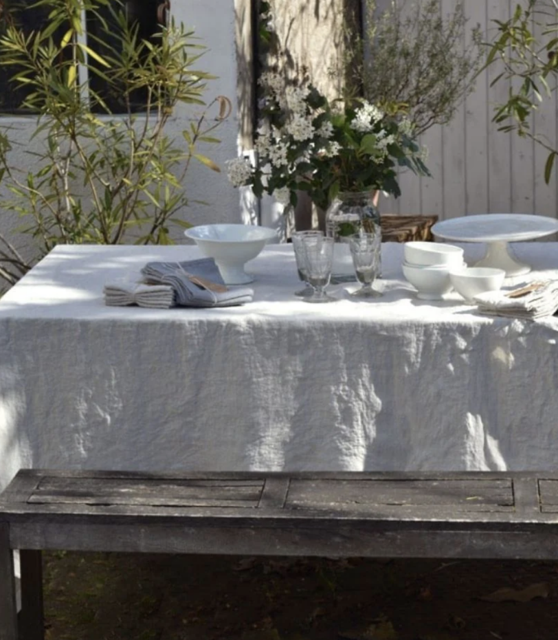 nappe en lin campagne chic La Draperie Française
