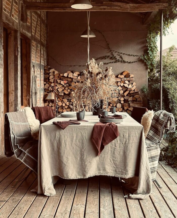 nappe lin lavé campagne chic La Draperie Française