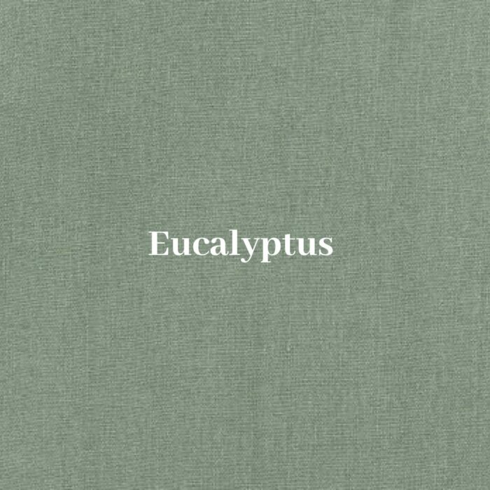 Taie d’oreiller lin et coton vert eucalyptus – Image 2