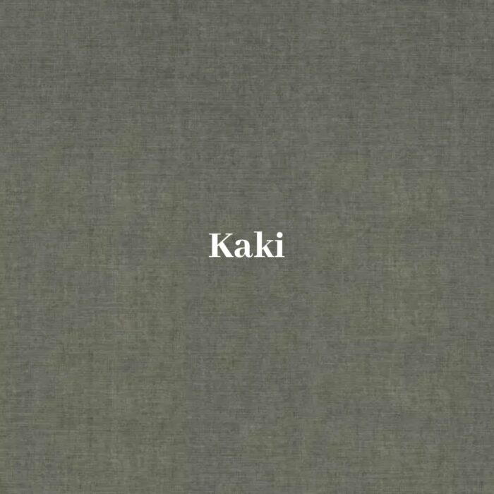 Taie d’oreiller lin et coton vert kaki – Image 2