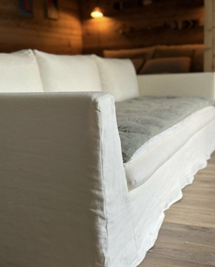 fauteuil et canapé lin lavé cocooning La Draperie Française