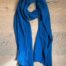 chèche double gaze de coton bleu La Draperie Française
