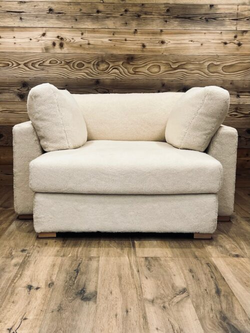 fauteuil et canapé peau de mouton déco cocooning La Draperie Française