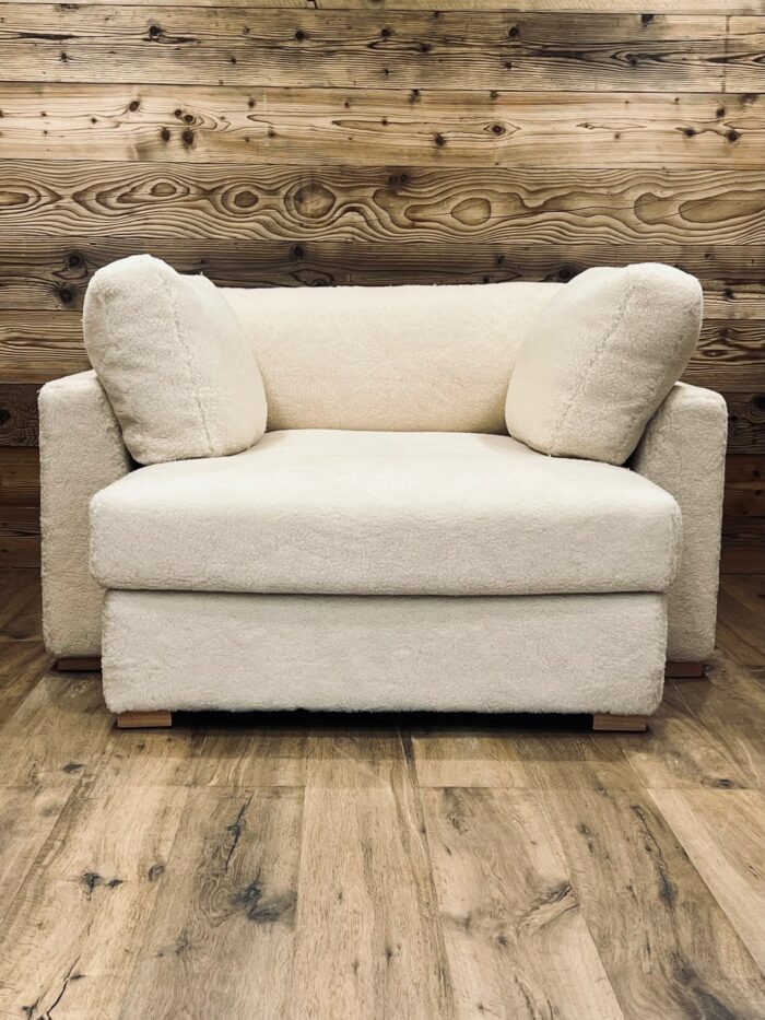 fauteuil et canapé peau de mouton déco cocooning La Draperie Française