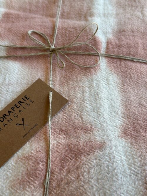édredon en lin bohème chic rose La Draperie Française