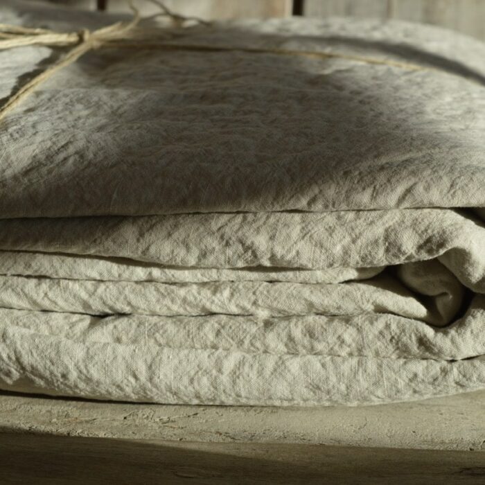 coussin xxl en lin lavé beige naturel La Draperie Française