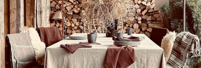 linge de table en lin bohème chic La Draperie Française