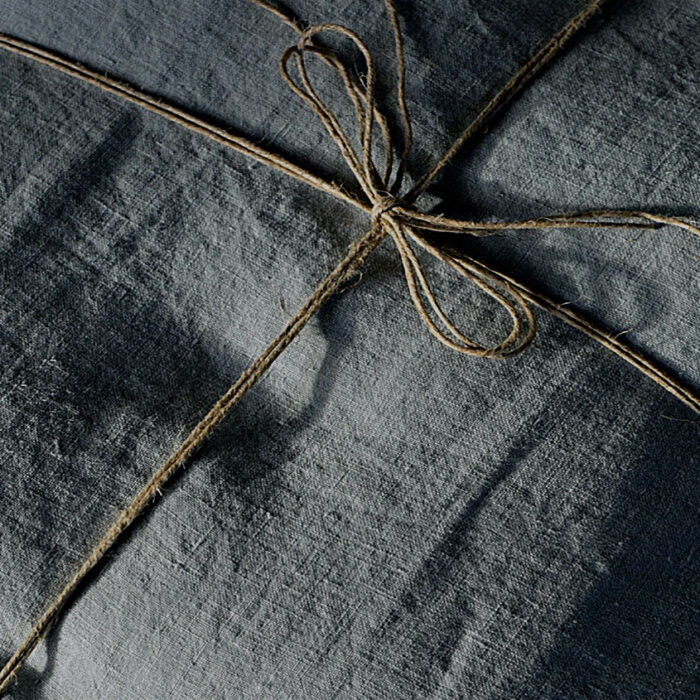 serviette de table en lin lavé gris déco naturelle La Draperie Française