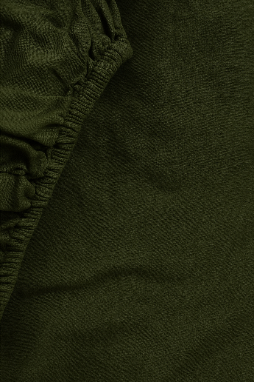 drap housse métis lin/coton - kaki - la draperie Française