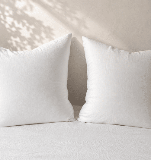 taie lin lavé blanc craie , la draperie Française